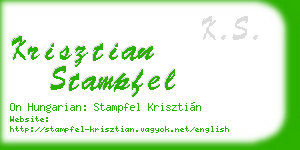 krisztian stampfel business card